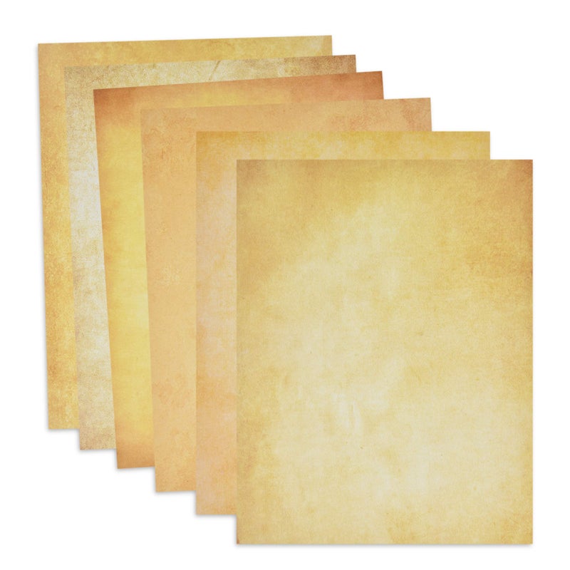 Gift Boutique 120 Vintage Stationery Paper 8.5x11 Double Sided Antique Letter Sheets Old Fashion Aged Look 6 Designs for Writing Printing Calligraphy - Image 3